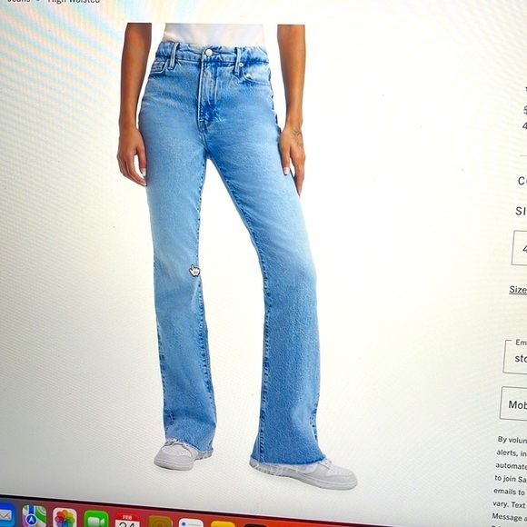 GOOD American Flare Jeans sz 27/2 - Picture 1 of 8